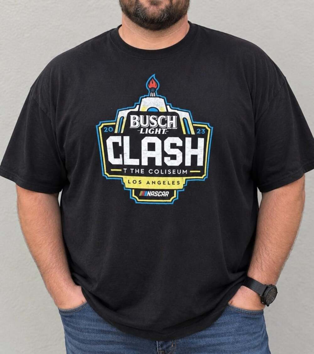 NASCAR Busch Light Clash at the Coliseum 2023 T-Shirt Black